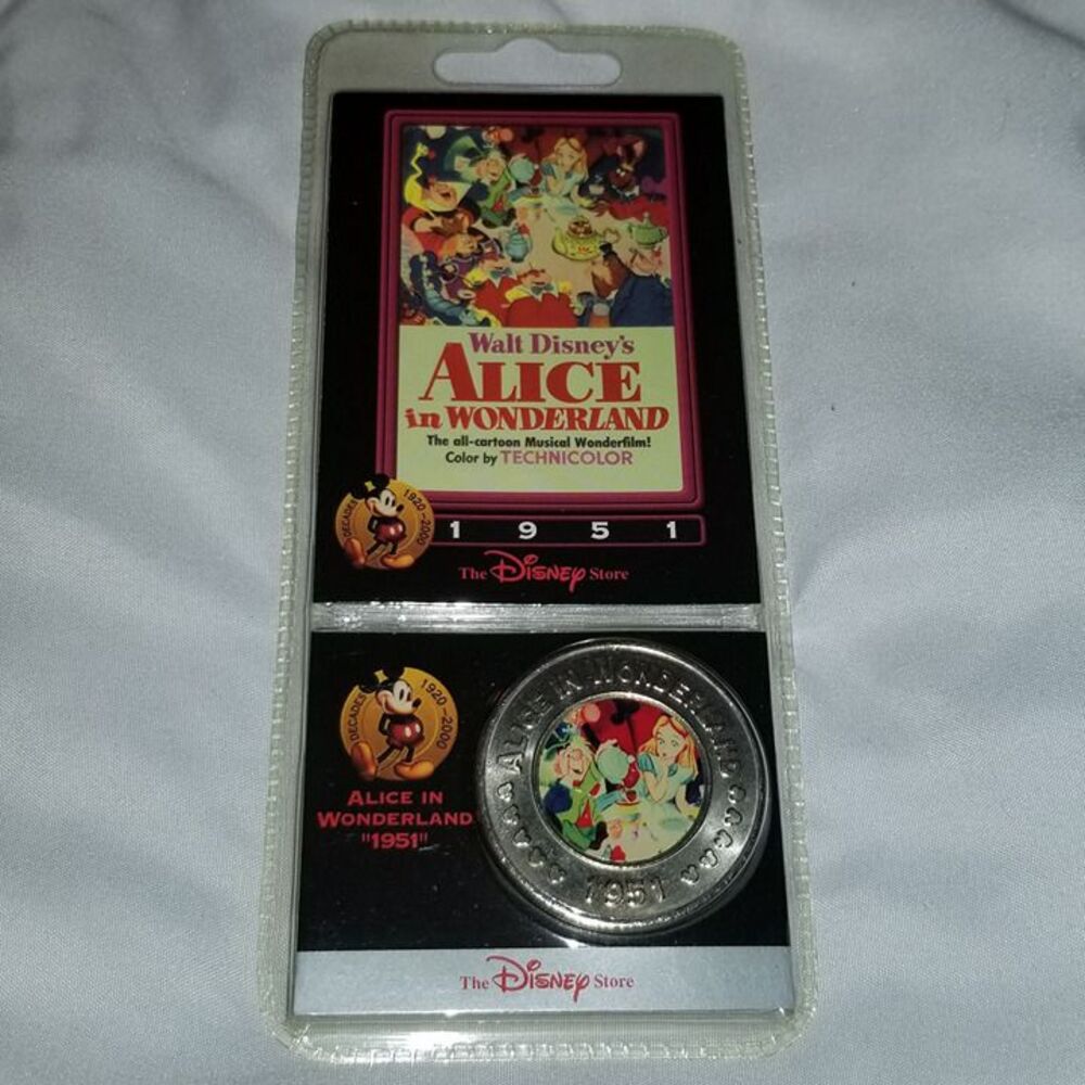 Disney Decades Coin 1951 Alice in Wonderland # Number 42 50's Trading Card VTG